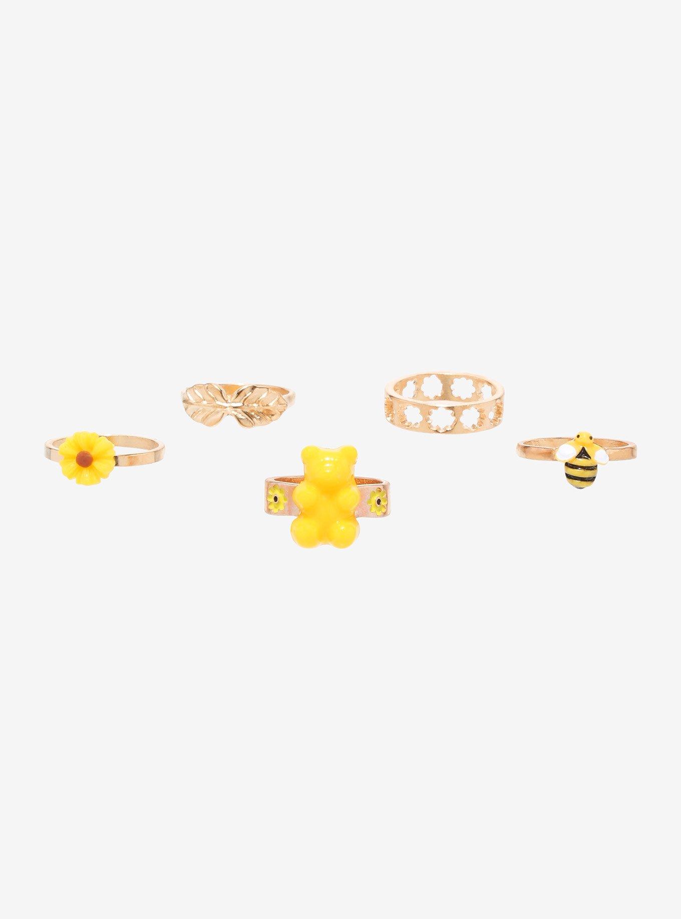 Bumble Bee & Bear Ring Set, , hi-res