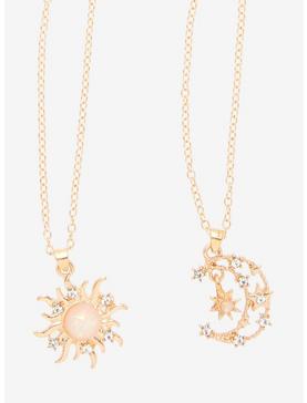 Celestial Moon & Sun Best Friend Necklace Set, , hi-res