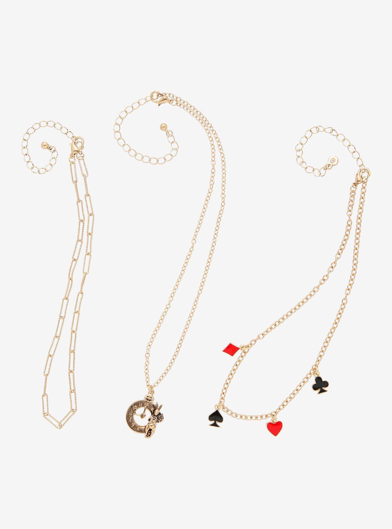 Card Suit & Clock Necklace Set, , hi-res