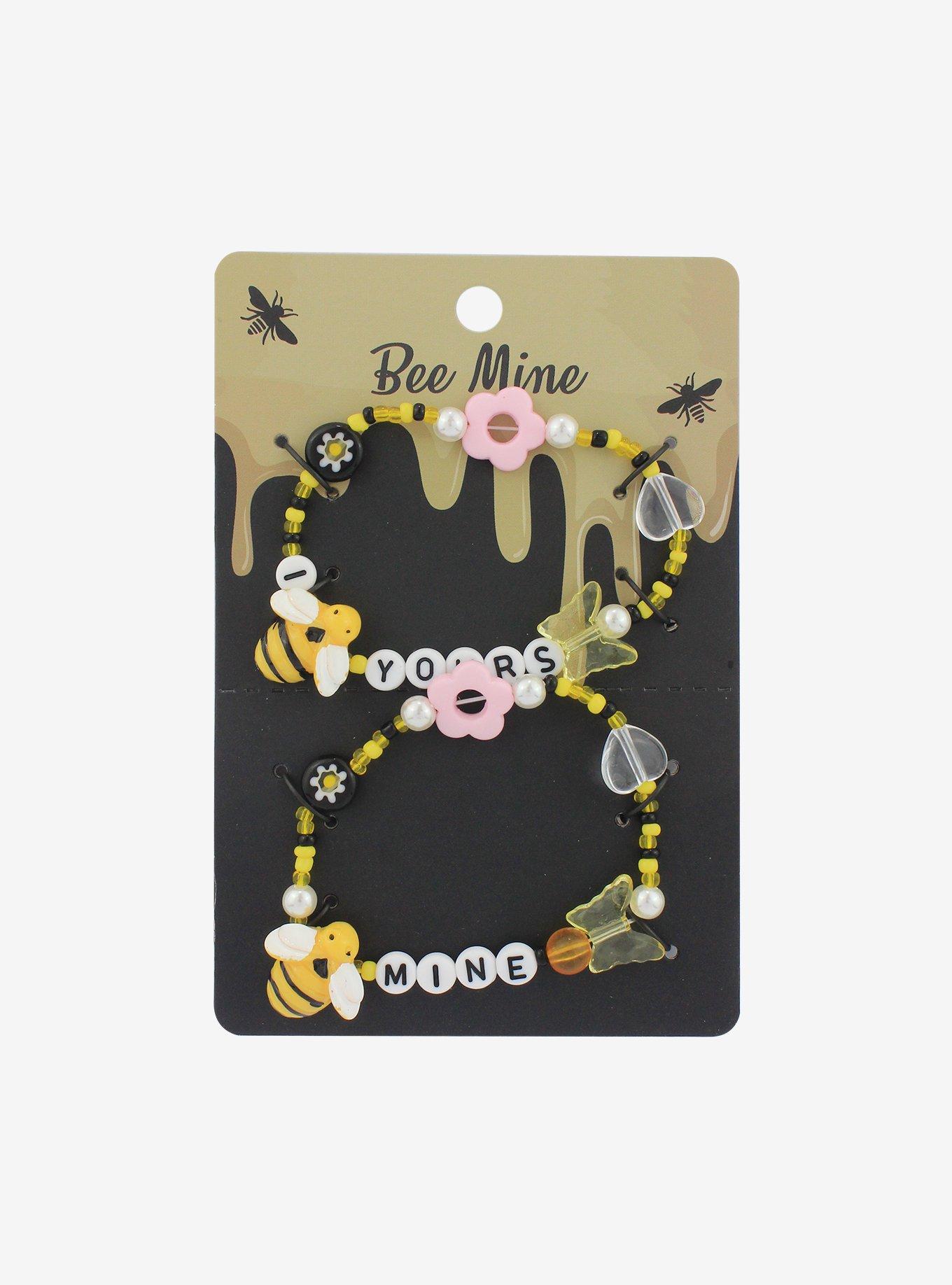 Bee Mine Beaded Best Friend Bracelet Set, , hi-res