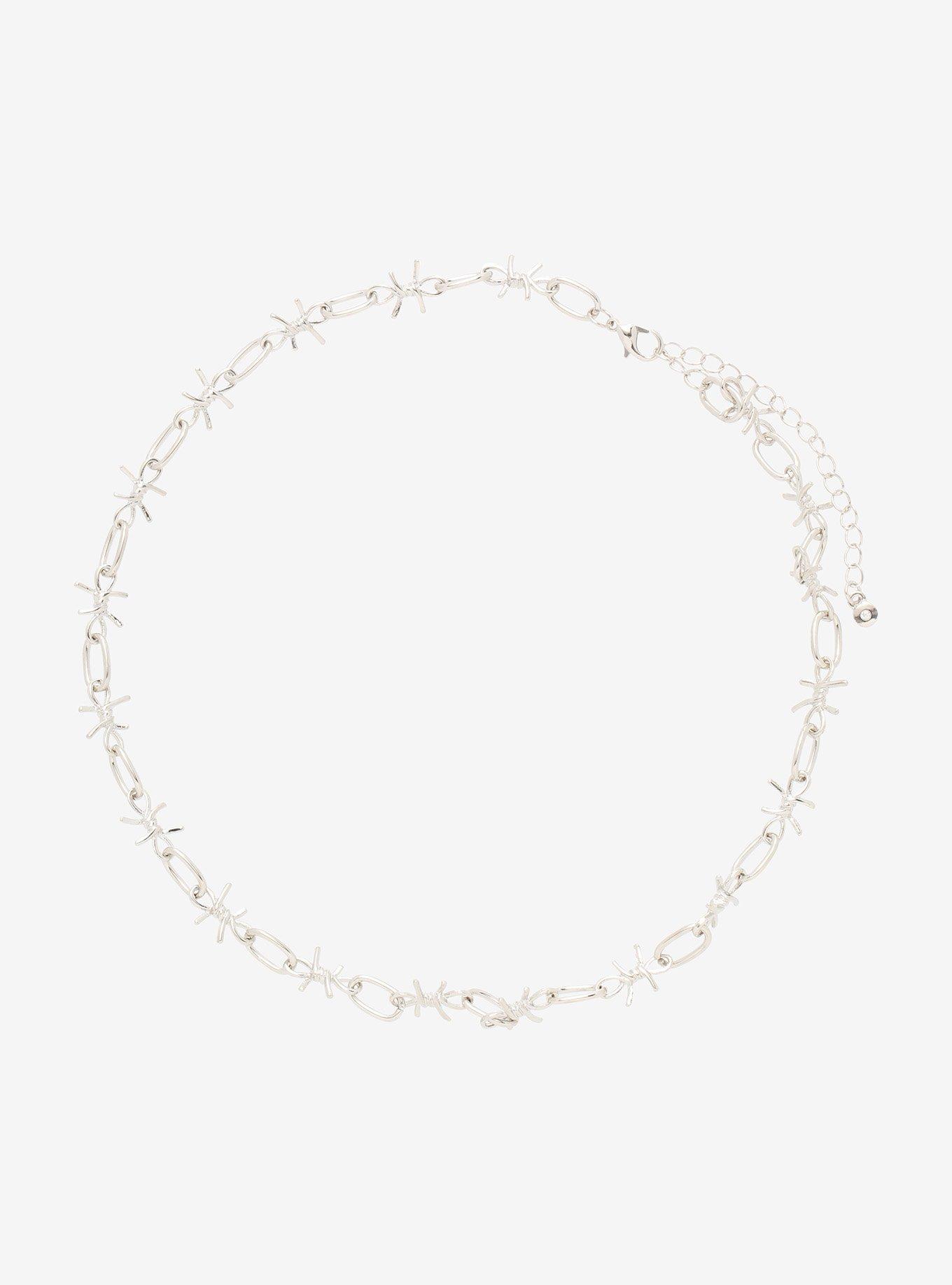 Barbed Wire Chain Necklace, , hi-res