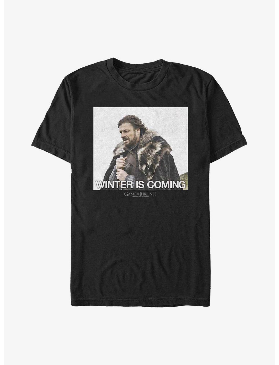 Game Of Thrones Eddard Stark Winter Is Coming T-Shirt, BLACK, hi-res