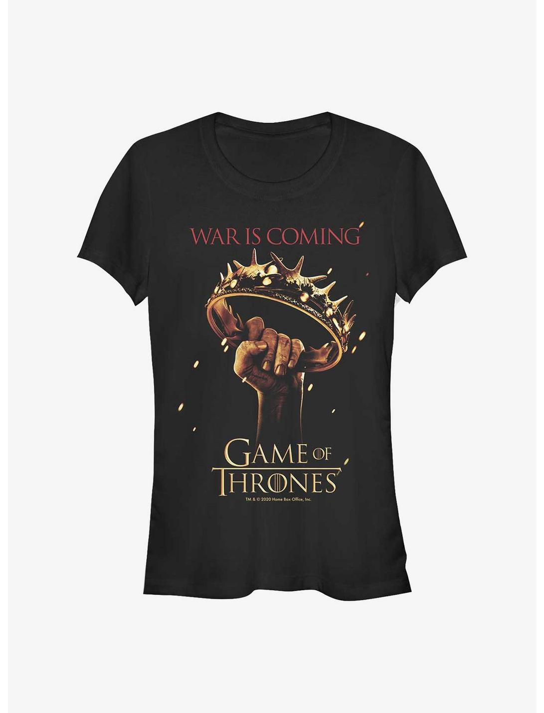 Game Of Thrones War Is Coming Crown Girls T-Shirt, BLACK, hi-res