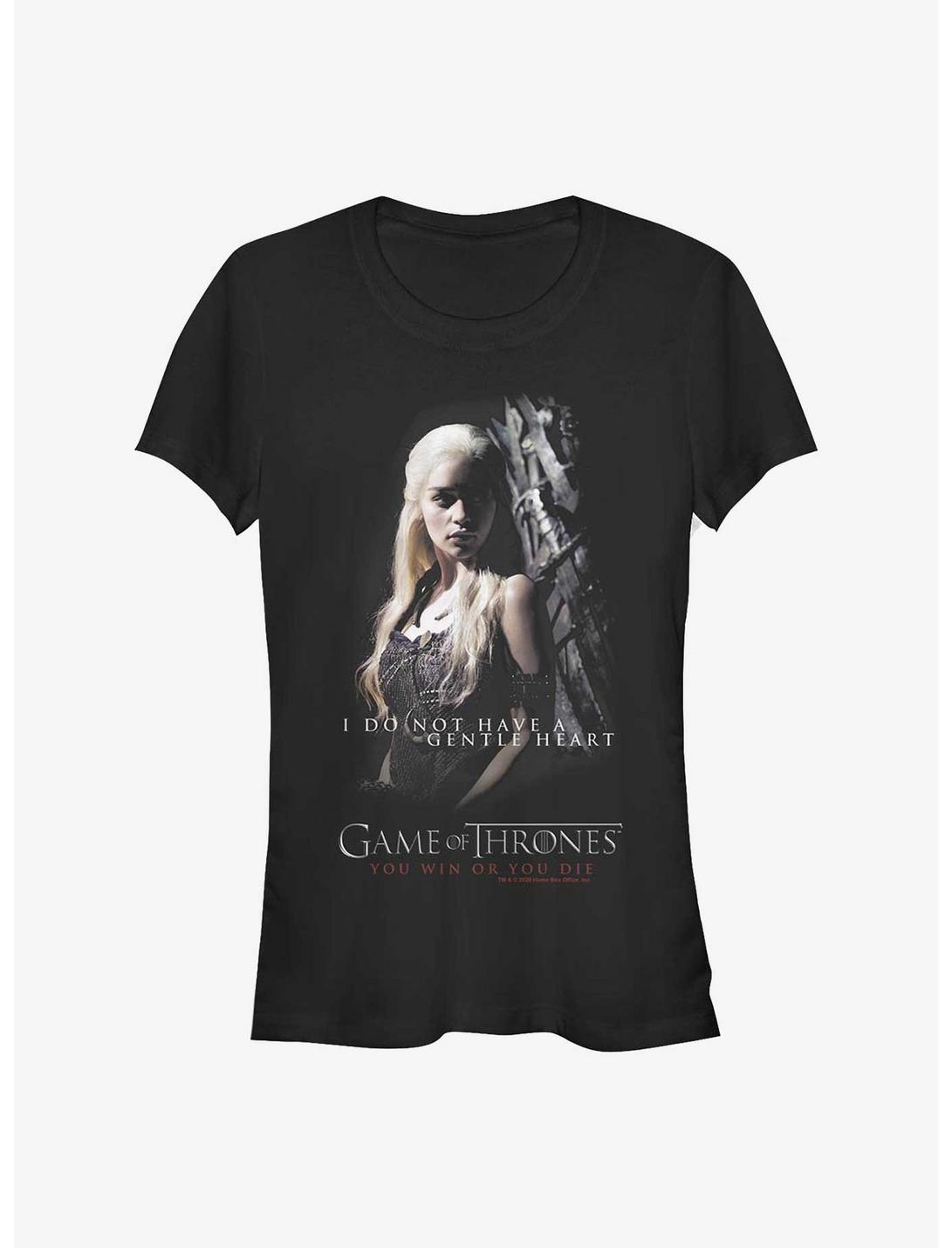 Game Of Thrones Daenerys No Gentle Heart Girls T-Shirt, BLACK, hi-res