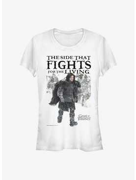 Game Of Thrones Jon Snow Fight For The Living Girls T-Shirt, , hi-res