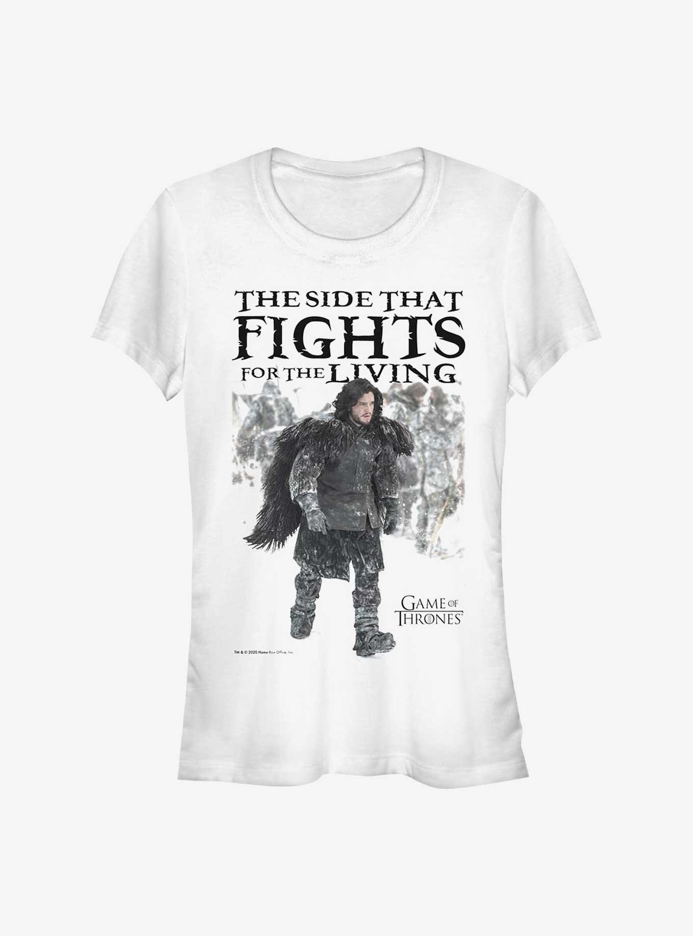 Game Of Thrones Jon Snow Fight For The Living Girls T-Shirt, , hi-res