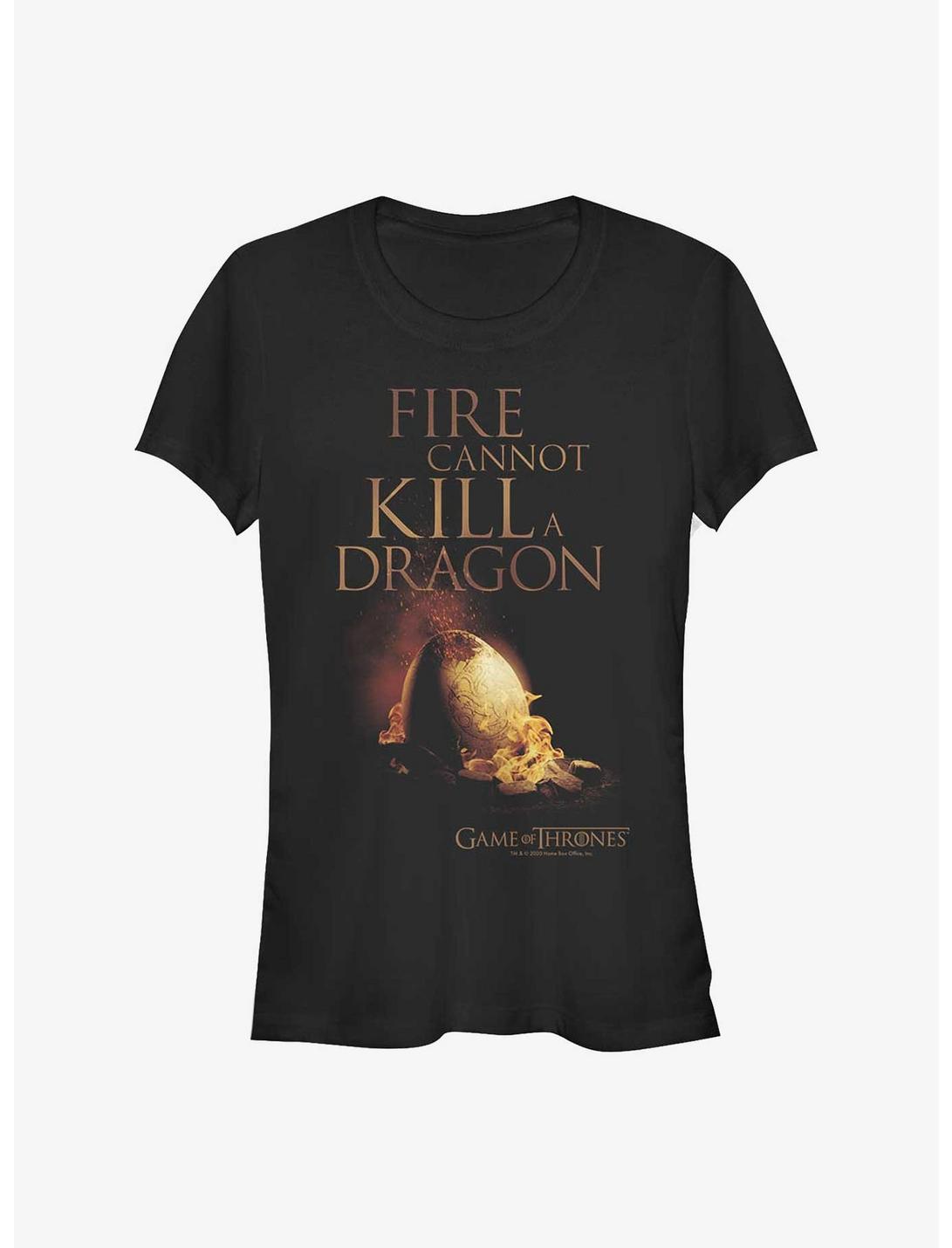 Game Of Thrones Dragon Fires Girls T-Shirt, BLACK, hi-res
