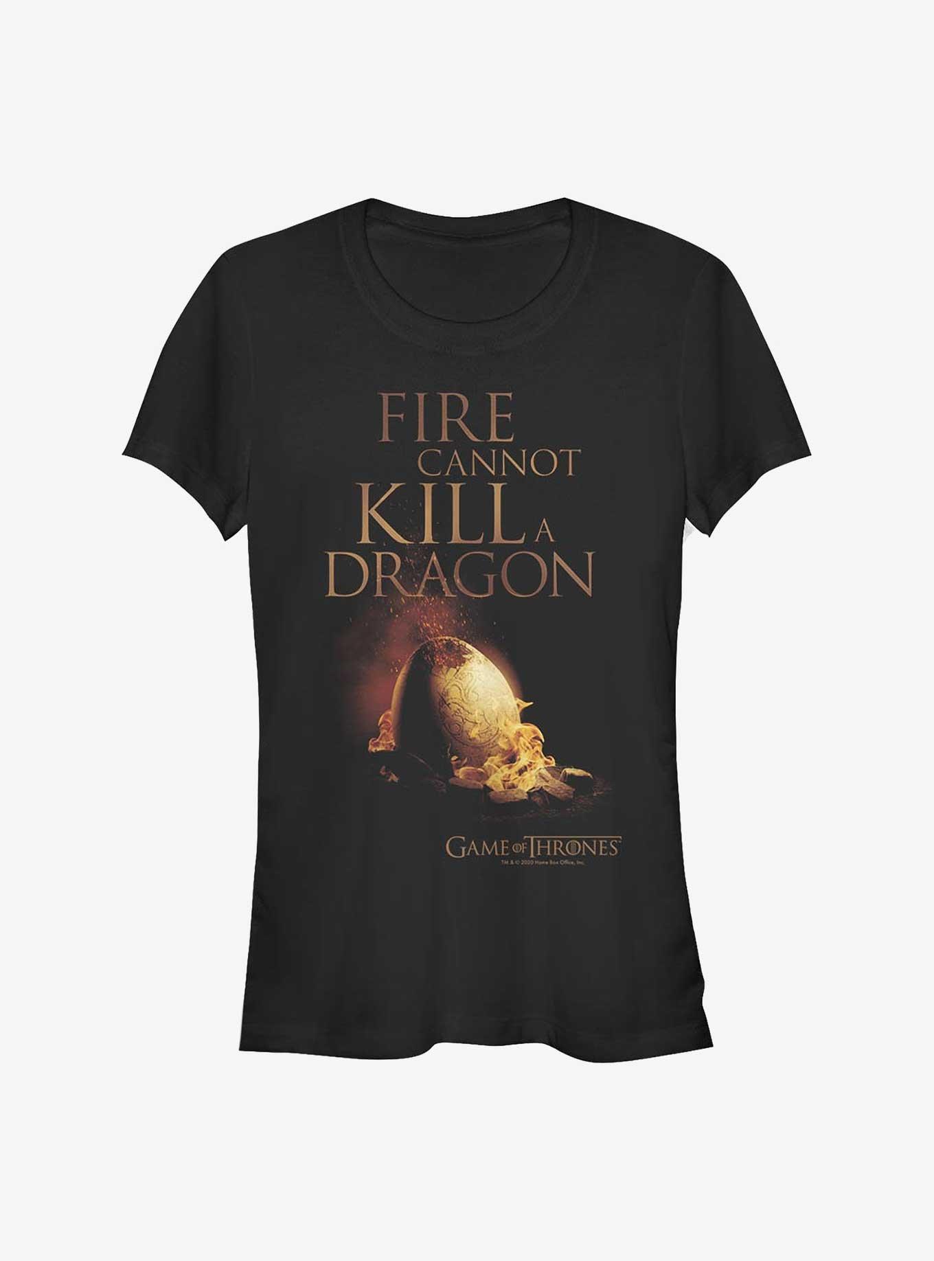 Game Of Thrones Dragon Fires Girls T-Shirt, BLACK, hi-res