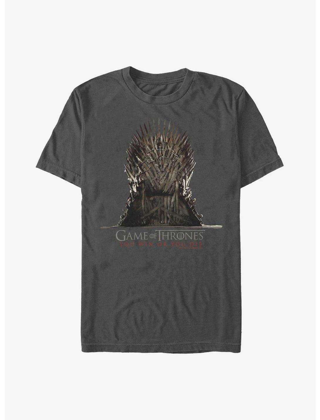 Game Of Thrones Empty Iron Throne T-Shirt, CHARCOAL, hi-res