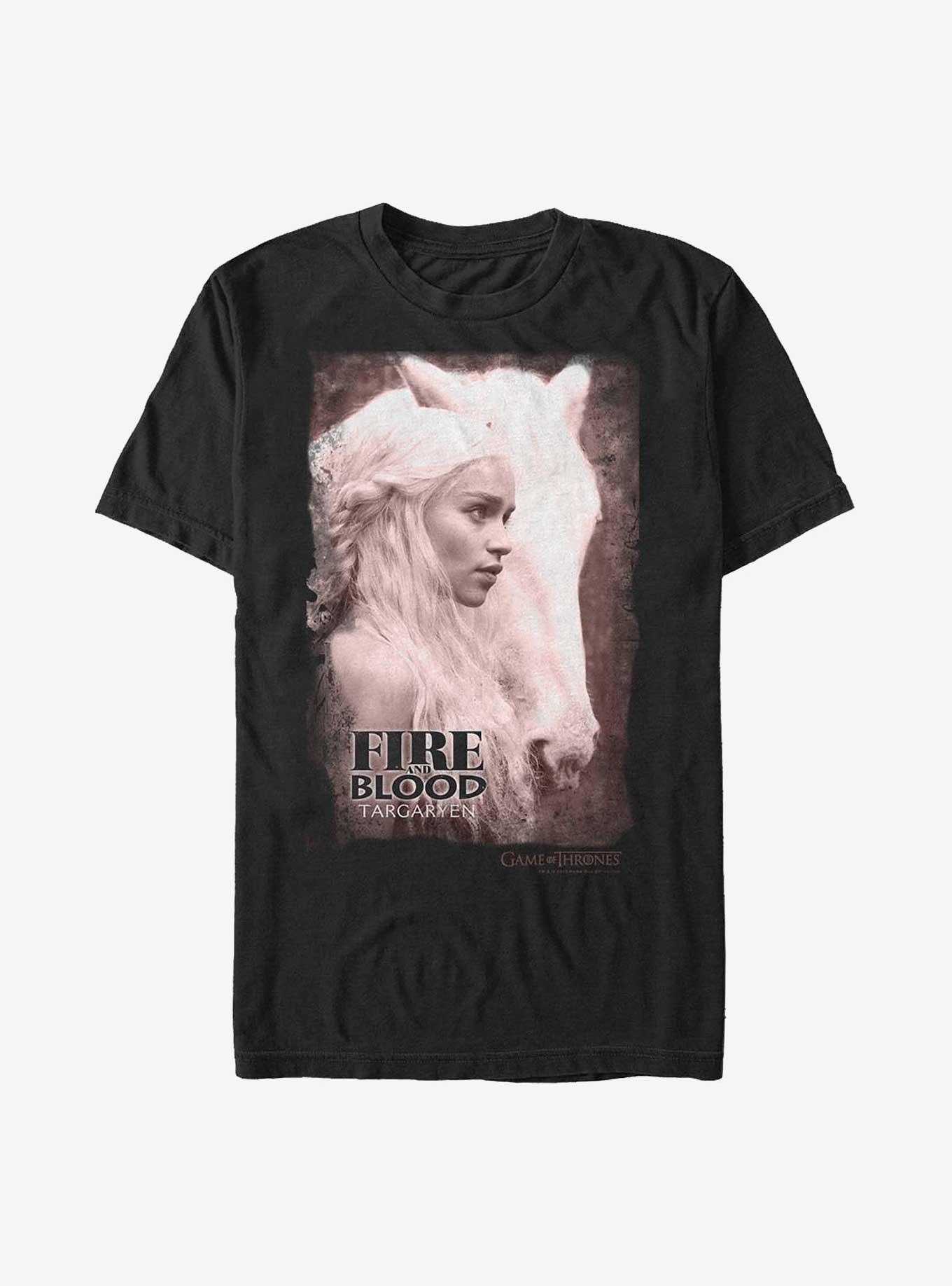 Game Of Thrones Daenerys Fire And Blood T-Shirt, BLACK, hi-res