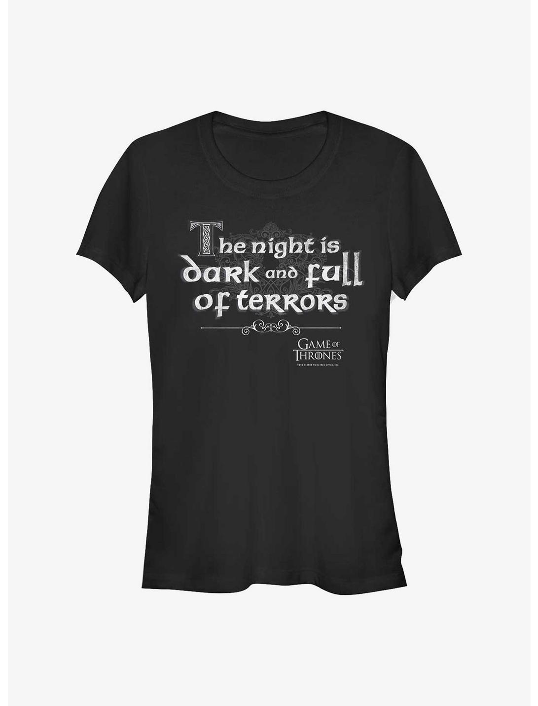 Game Of Thrones Night Full Of Terrors Girls T-Shirt, BLACK, hi-res