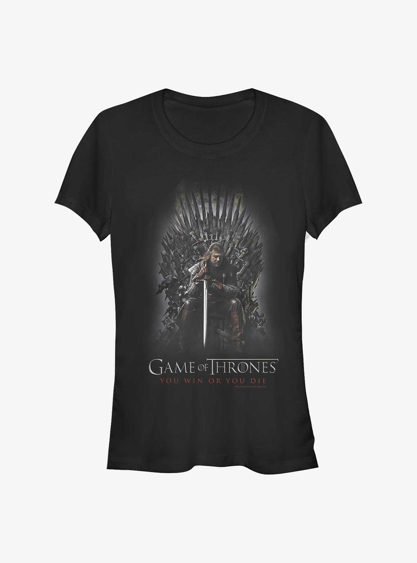 Game Of Thrones Stark Iron Throne Girls T-Shirt, BLACK, hi-res
