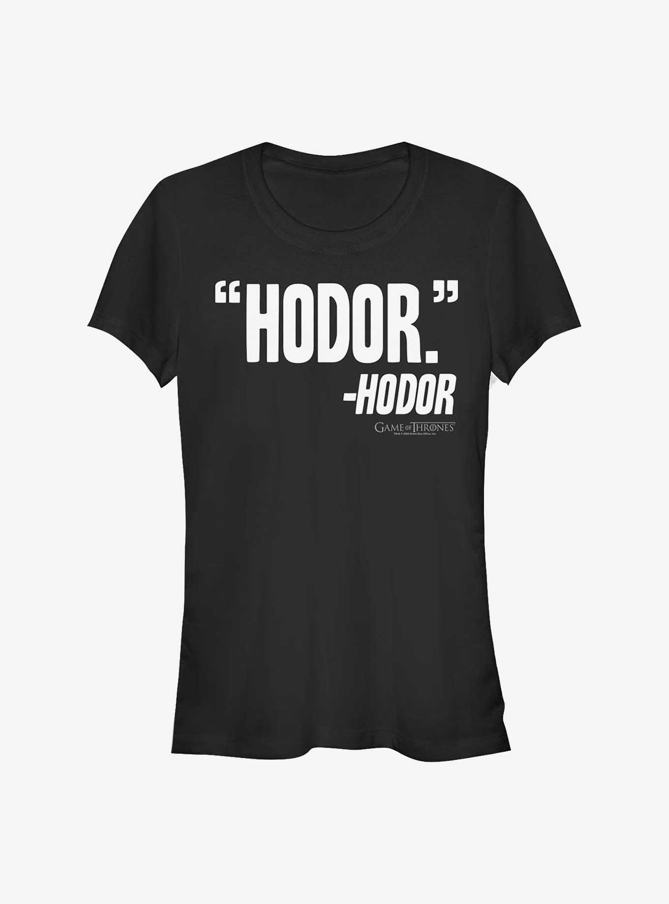 Game Of Thrones Hodor Thoughts Girls T-Shirt, BLACK, hi-res