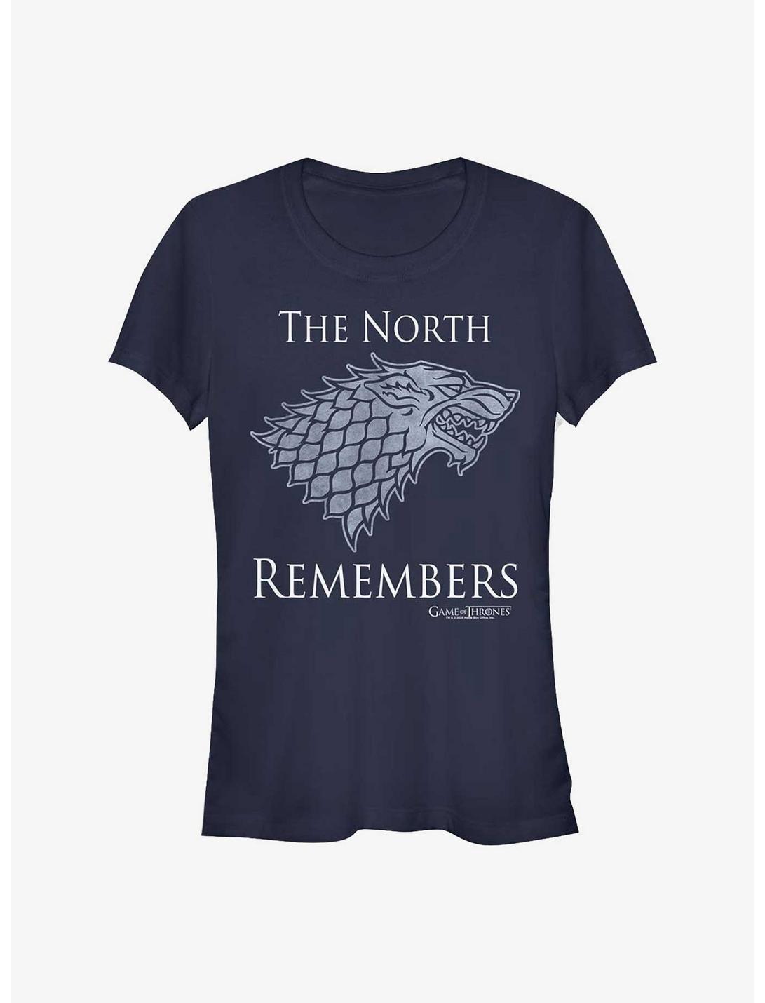 Game Of Thrones Stark North Remembers Girls T-Shirt, NAVY, hi-res