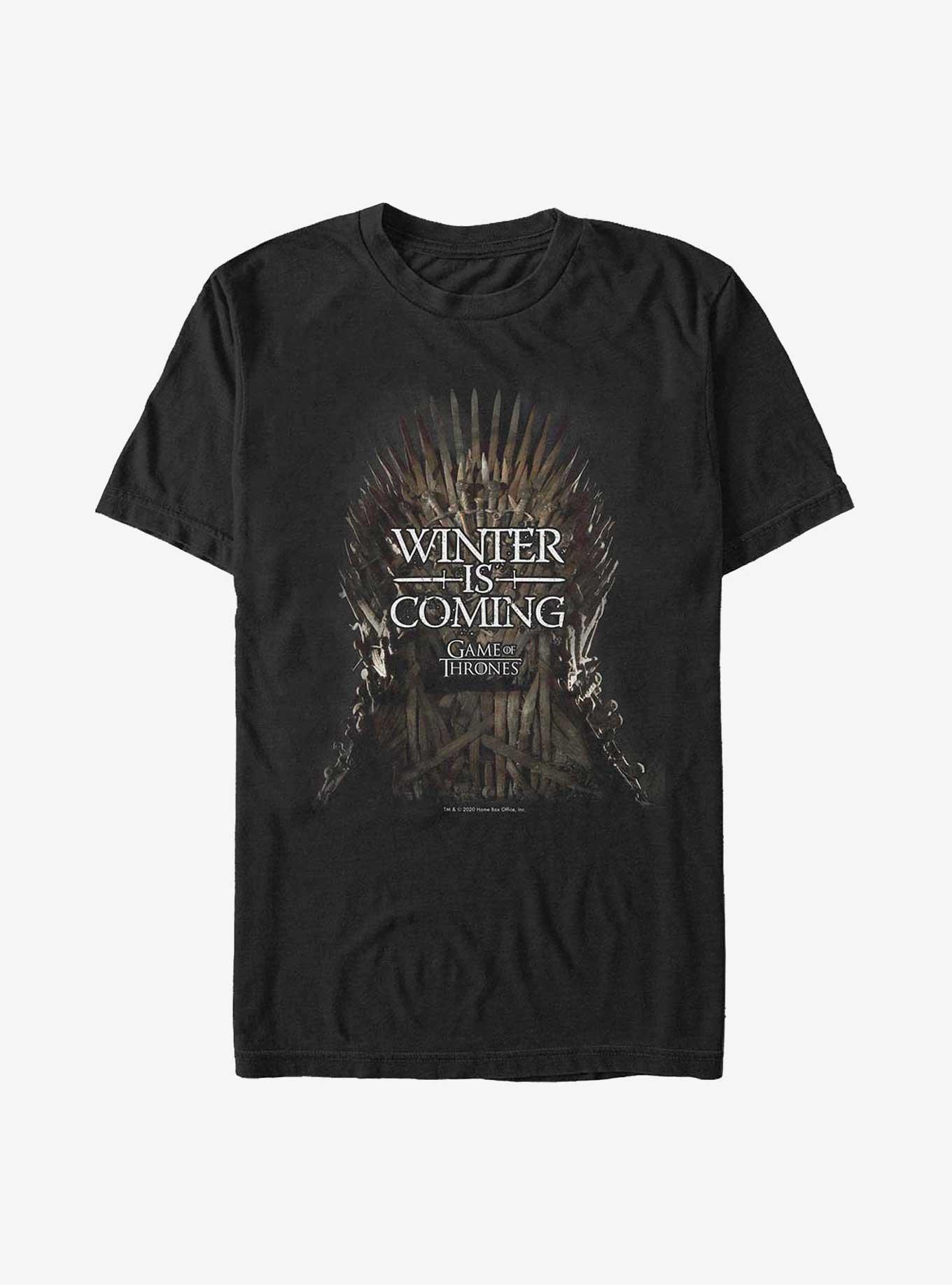 Game Of Thrones Iron Throne Winter Is Coming T-Shirt, BLACK, hi-res