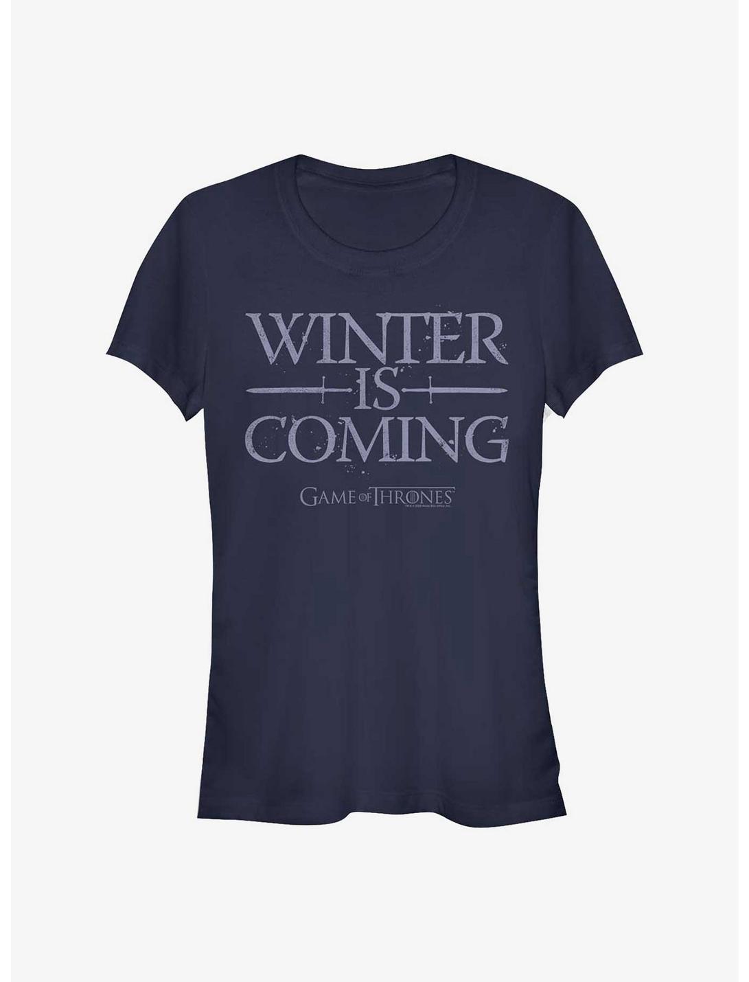 Game Of Thrones Winter is Coming Swords Girls T-Shirt, NAVY, hi-res