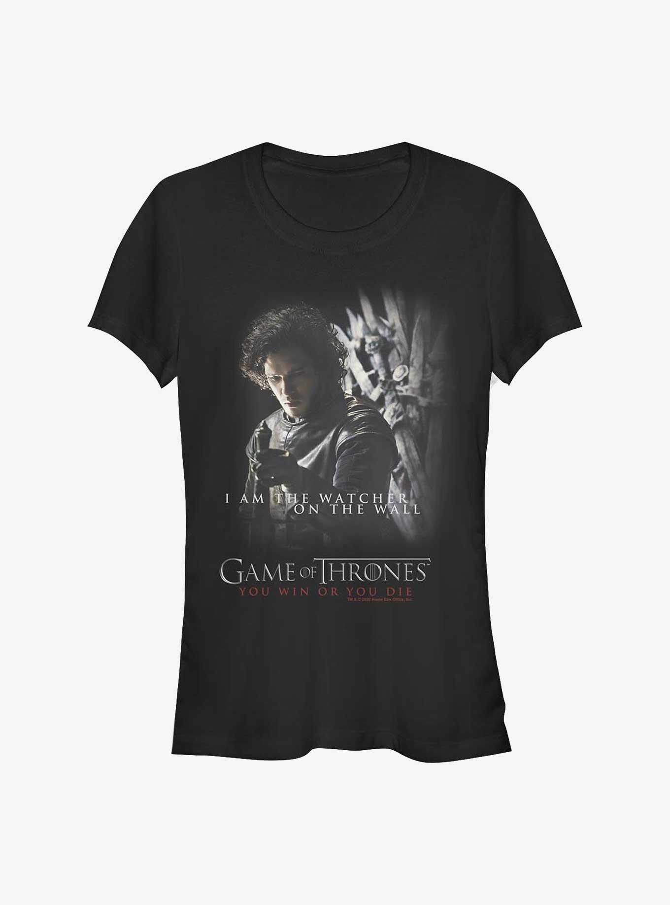 Game Of Thrones Jon Snow Watcher On The Wall Girls T-Shirt