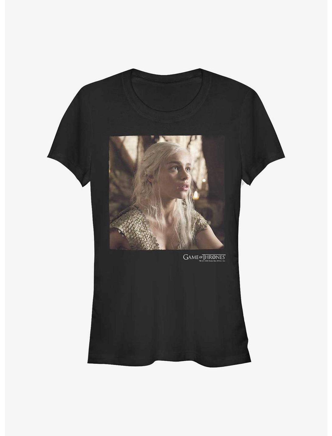 Game Of Thrones Daenerys Looking Up Girls T-Shirt , BLACK, hi-res
