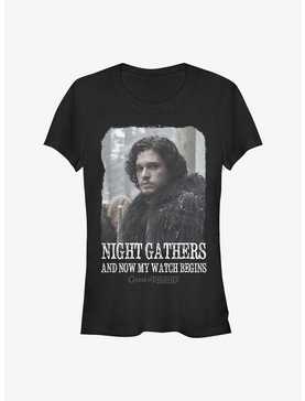 Game Of Thrones Jon Snow Night Watch Begins Girls T-Shirt, , hi-res