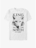 Game Of Thrones King In The North Wolf T-Shirt, WHITE, hi-res