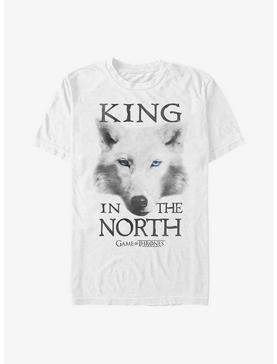 Game Of Thrones King In The North Wolf T-Shirt, WHITE, hi-res