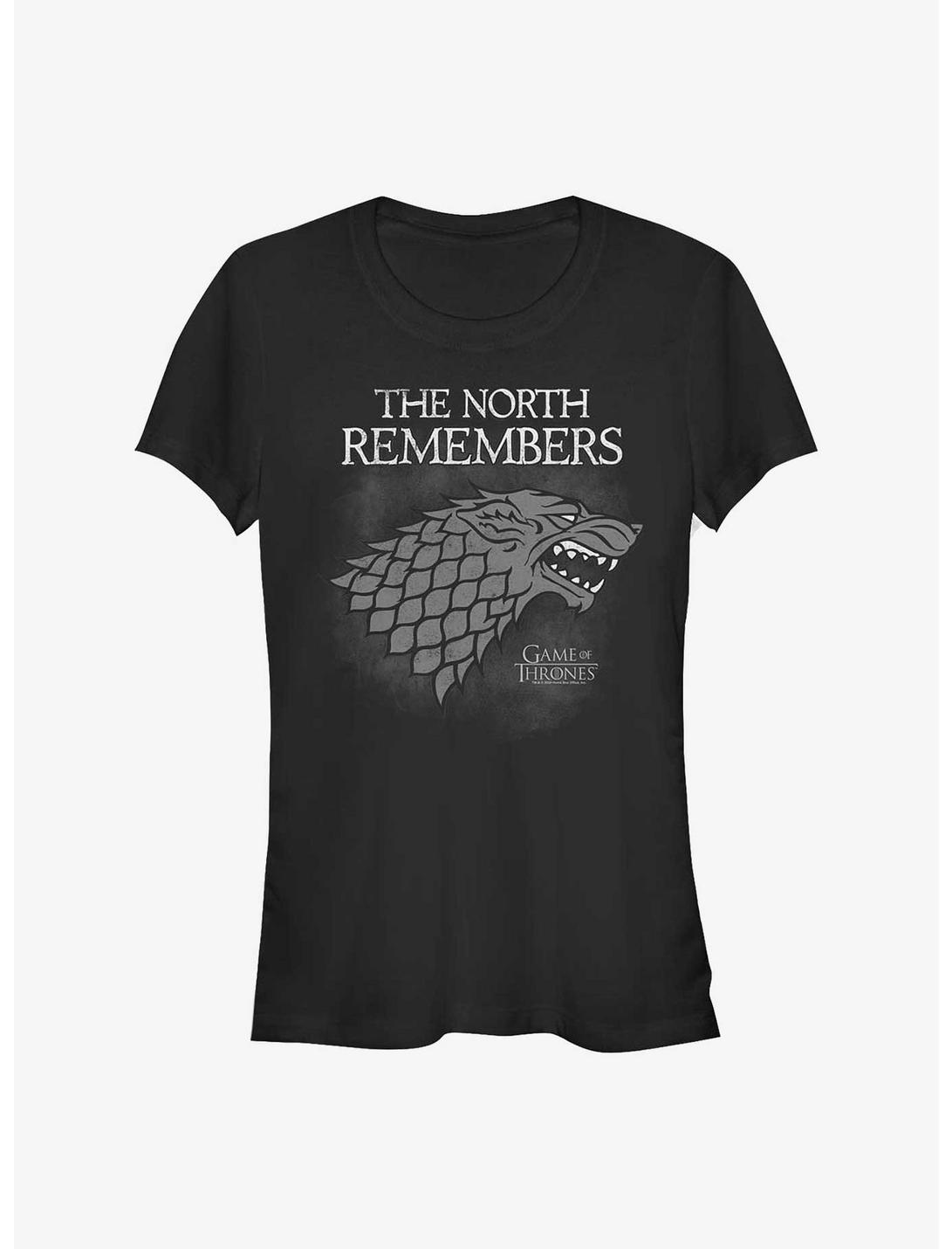 Game Of Thrones House Stark North Remembers Girls T-Shirt, BLACK, hi-res