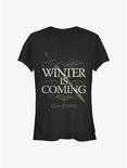 Game Of Thrones Winter Is Coming Sword Girls T-Shirt, BLACK, hi-res