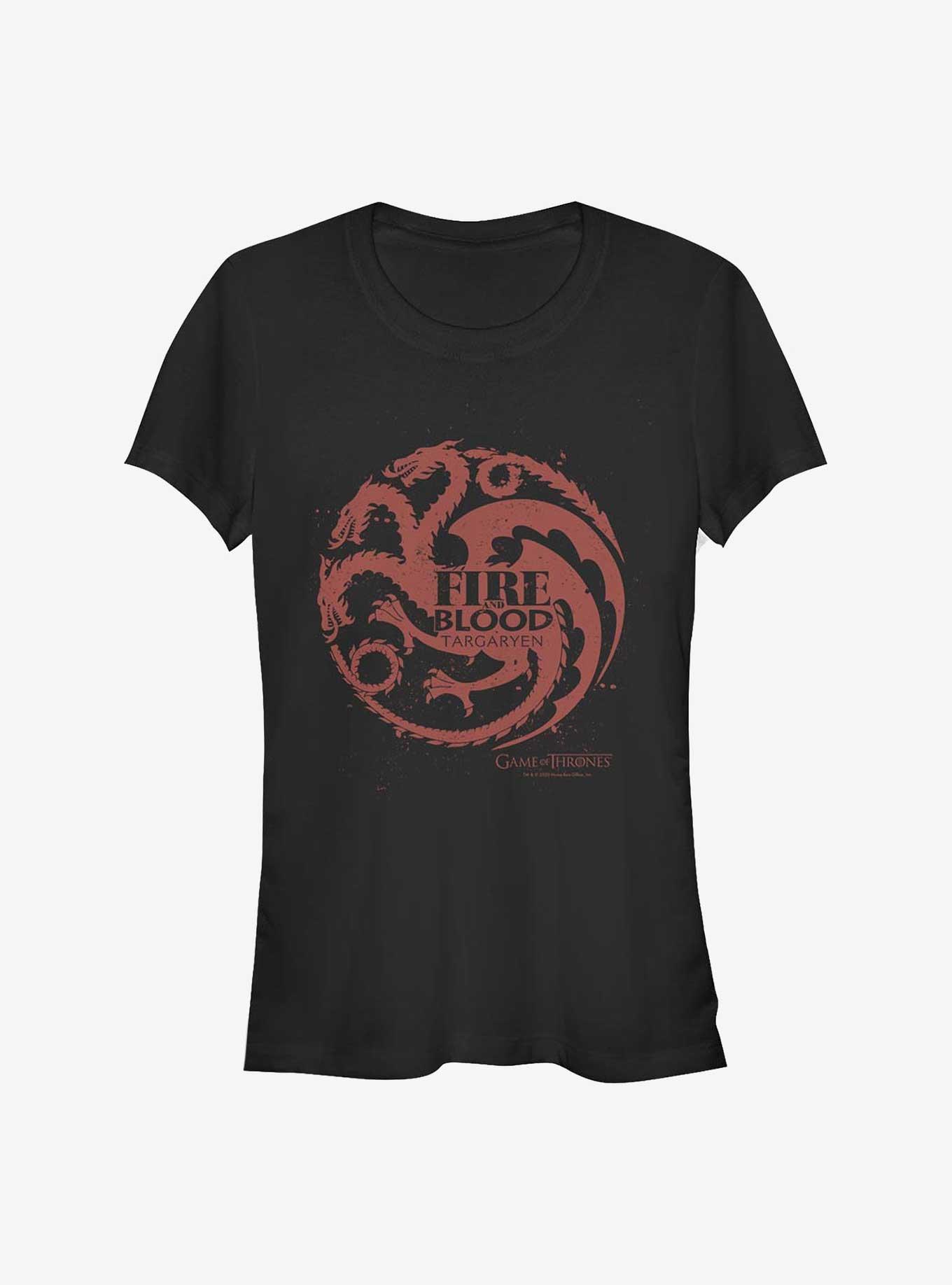 Game Of Thrones Targaryen Dragon Fire Girls T-Shirt, BLACK, hi-res