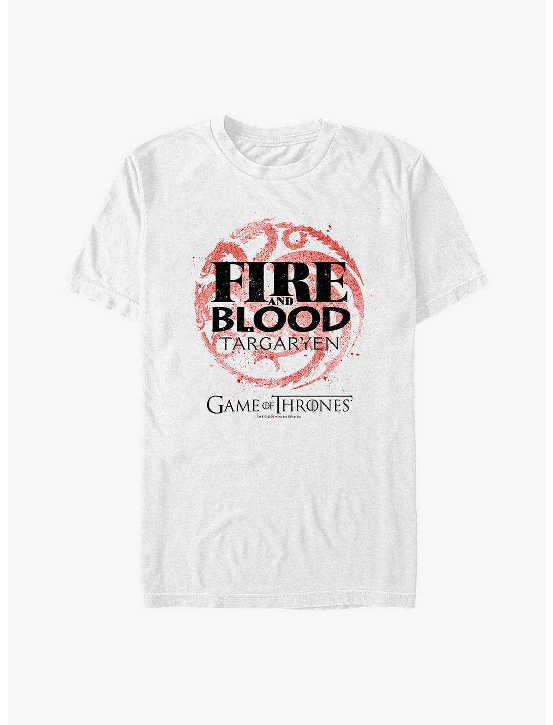Game Of Thrones Targaryen Fire And Blood T-Shirt, WHITE, hi-res