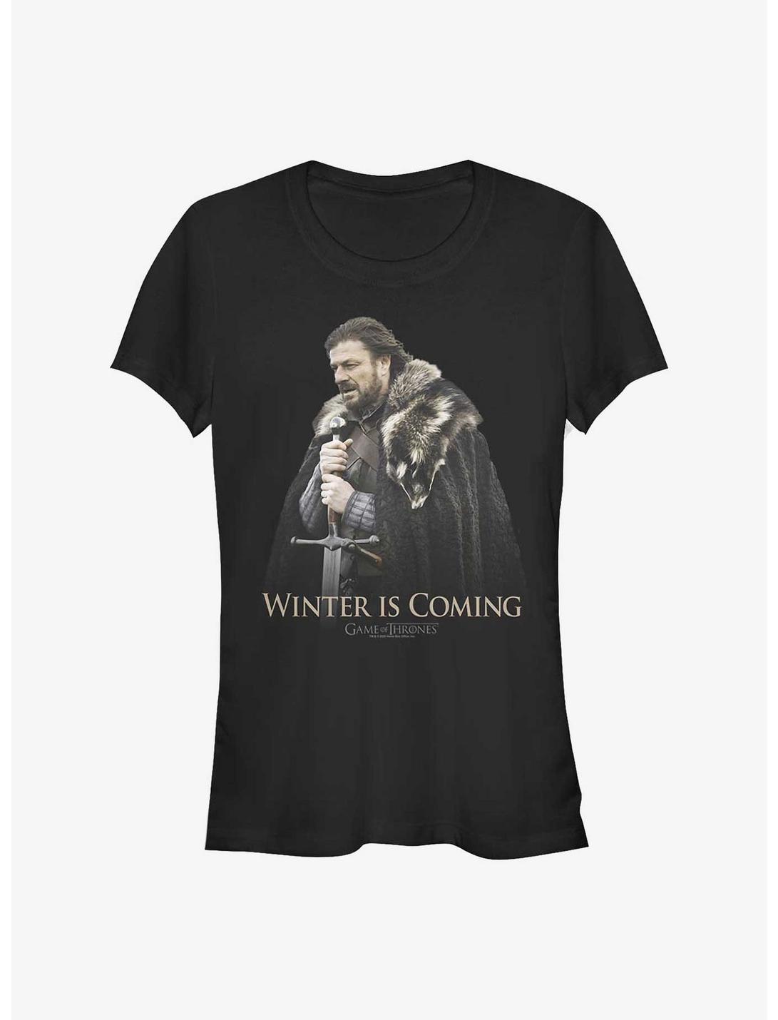 Game Of Thrones Stark Winter Is Coming Girls T-Shirt, BLACK, hi-res