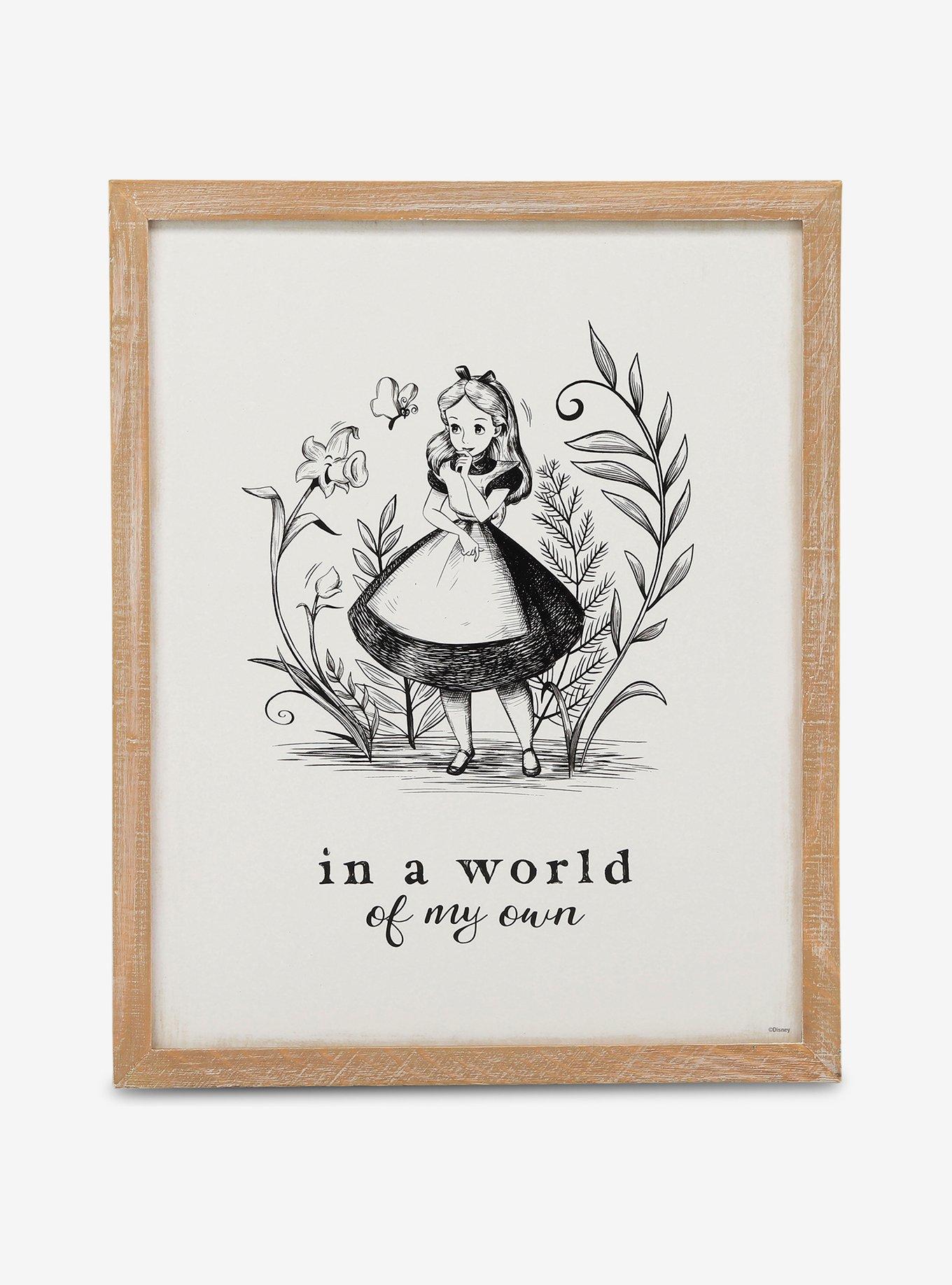 Disney Alice In Wonderland Framed Wood D&eacute;cor, , hi-res