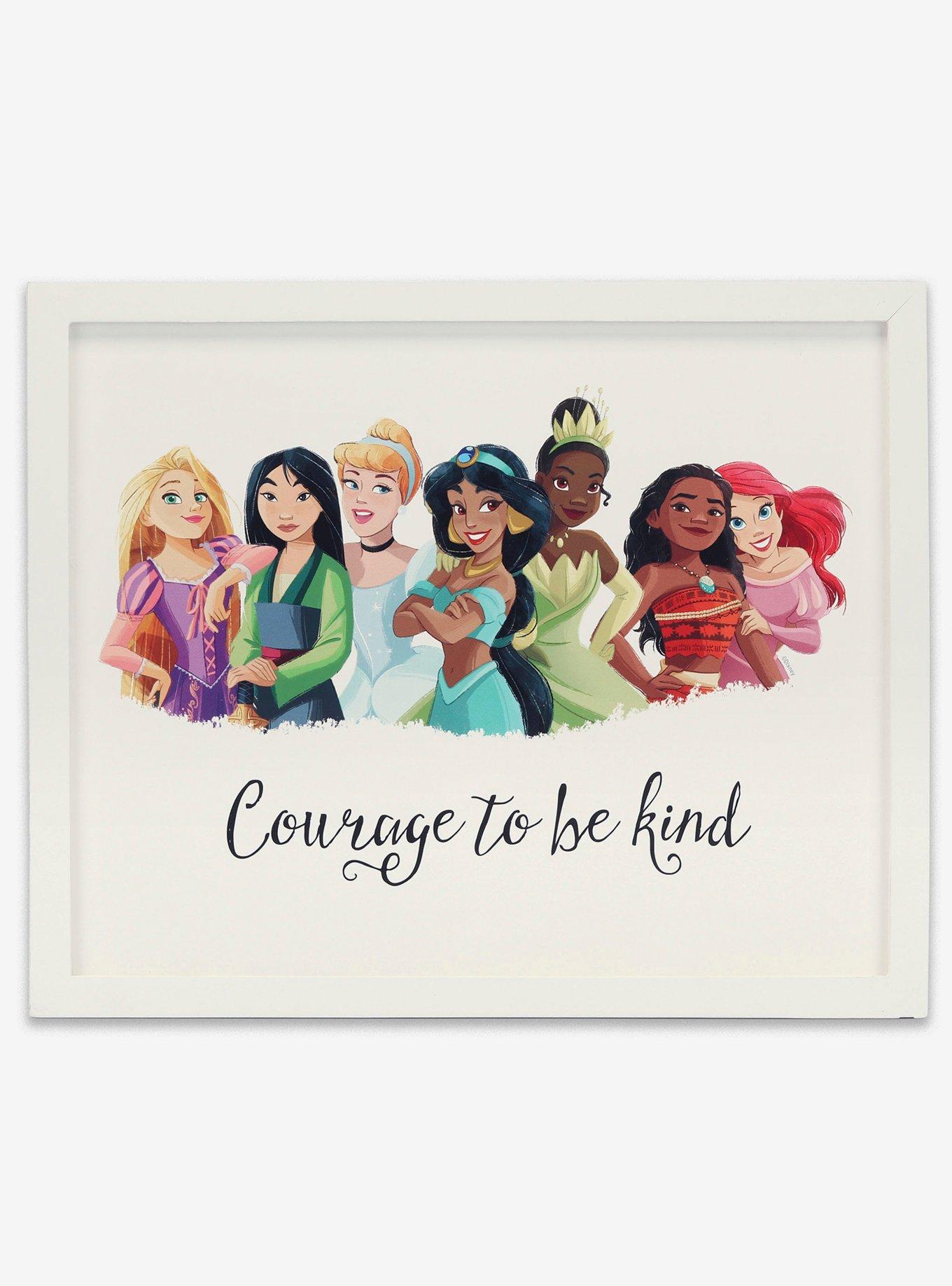 Disney Princesses Courage To Be Kind Framed D&eacute;cor, , hi-res