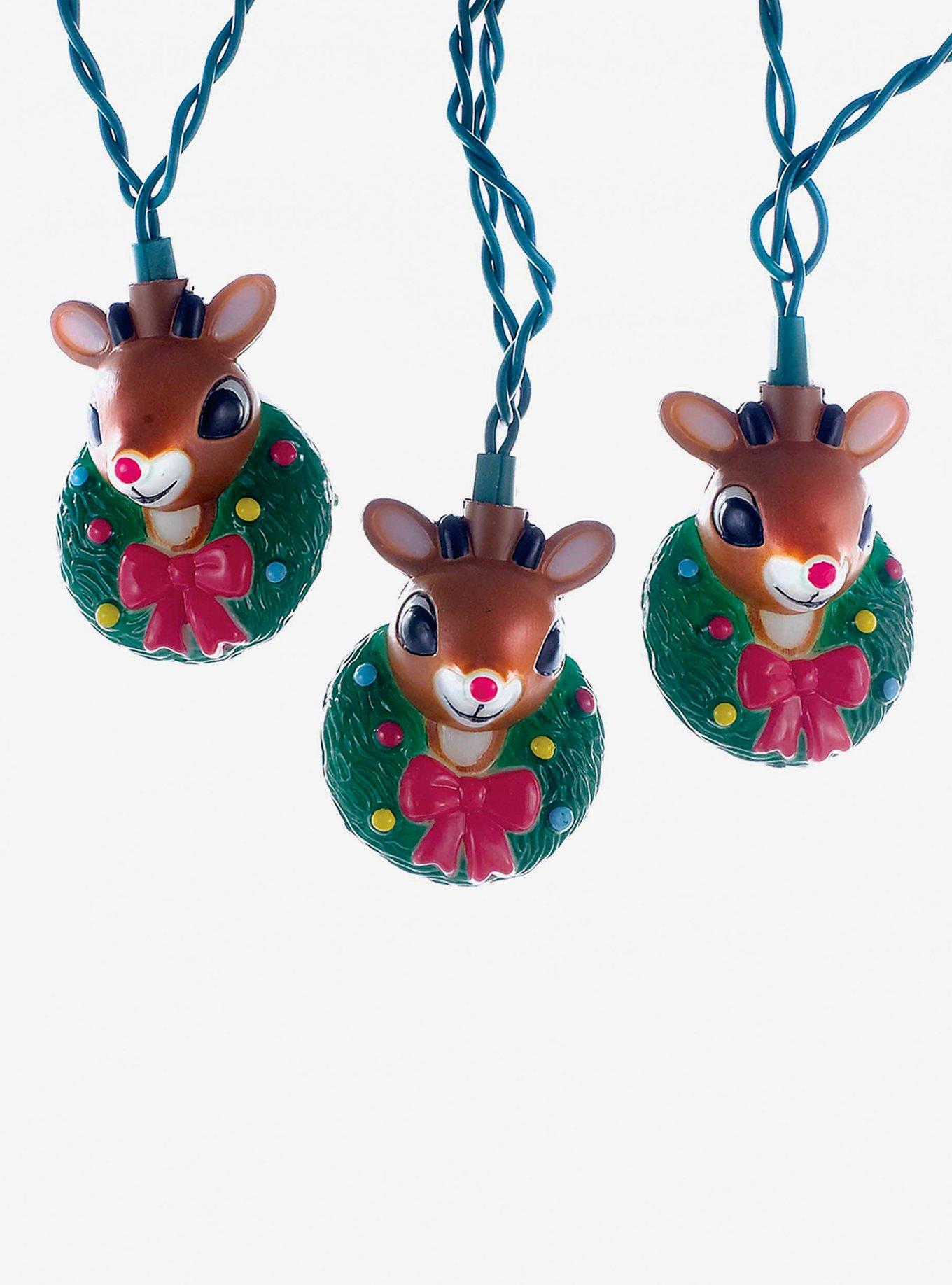 Rudolph Head With Wreath Light Set, , hi-res
