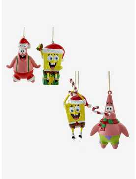 Spongebob Squarepants And Patrick Blow Mold Ornaments 4 Pc Set, , hi-res