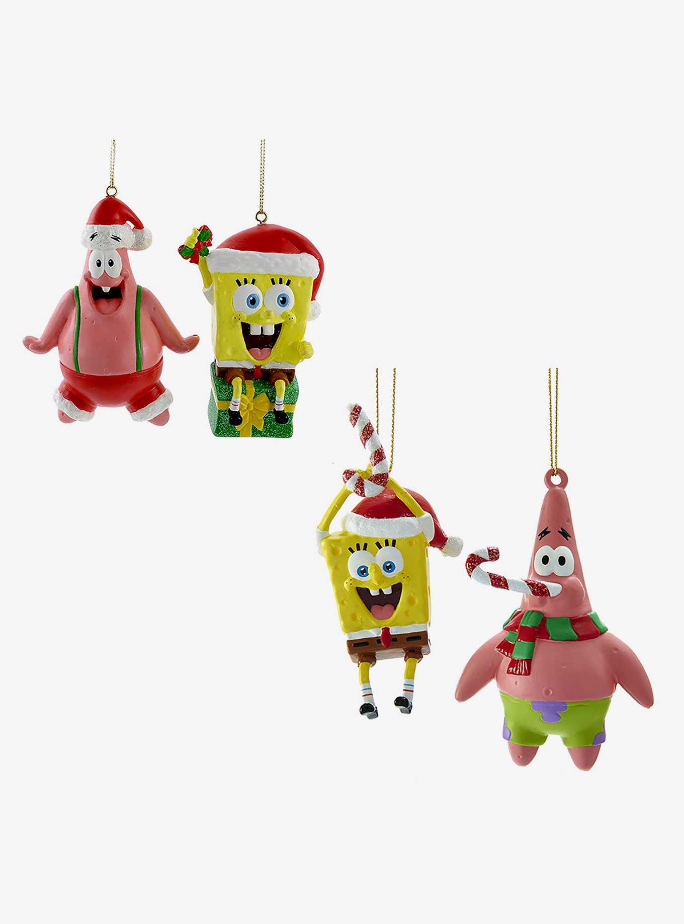 Spongebob Squarepants And Patrick Blow Mold Ornaments 4 Pc Set, , hi-res