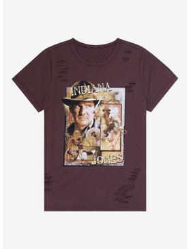 Her Universe Indiana Jones Portrait Distressed T-Shirt Plus Size, , hi-res