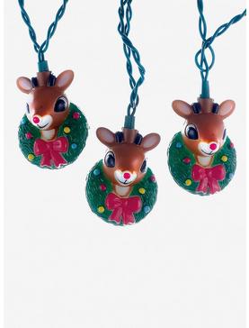 Plus Size Rudolph Head With Wreath Light Set, , hi-res