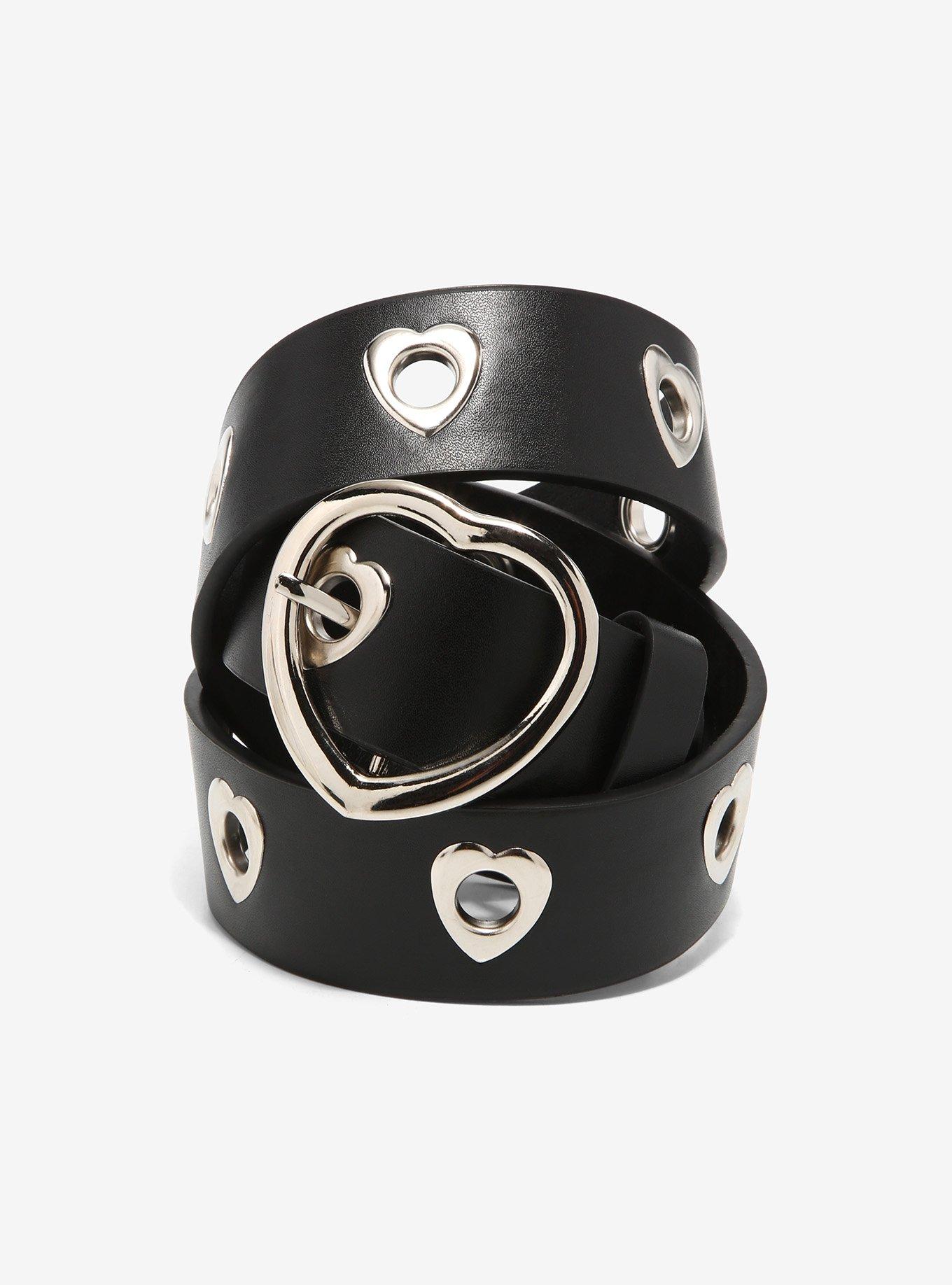 Black Heart Grommet Belt | Hot Topic display picture 2