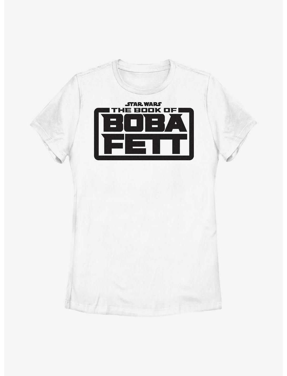 Star Wars The Book Of Boba Fett Basic Logo Womens T-Shirt, WHITE, hi-res