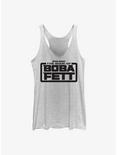 Star Wars The Book Of Boba Fett Basic Logo Womens Tank Top, WHITE HTR, hi-res