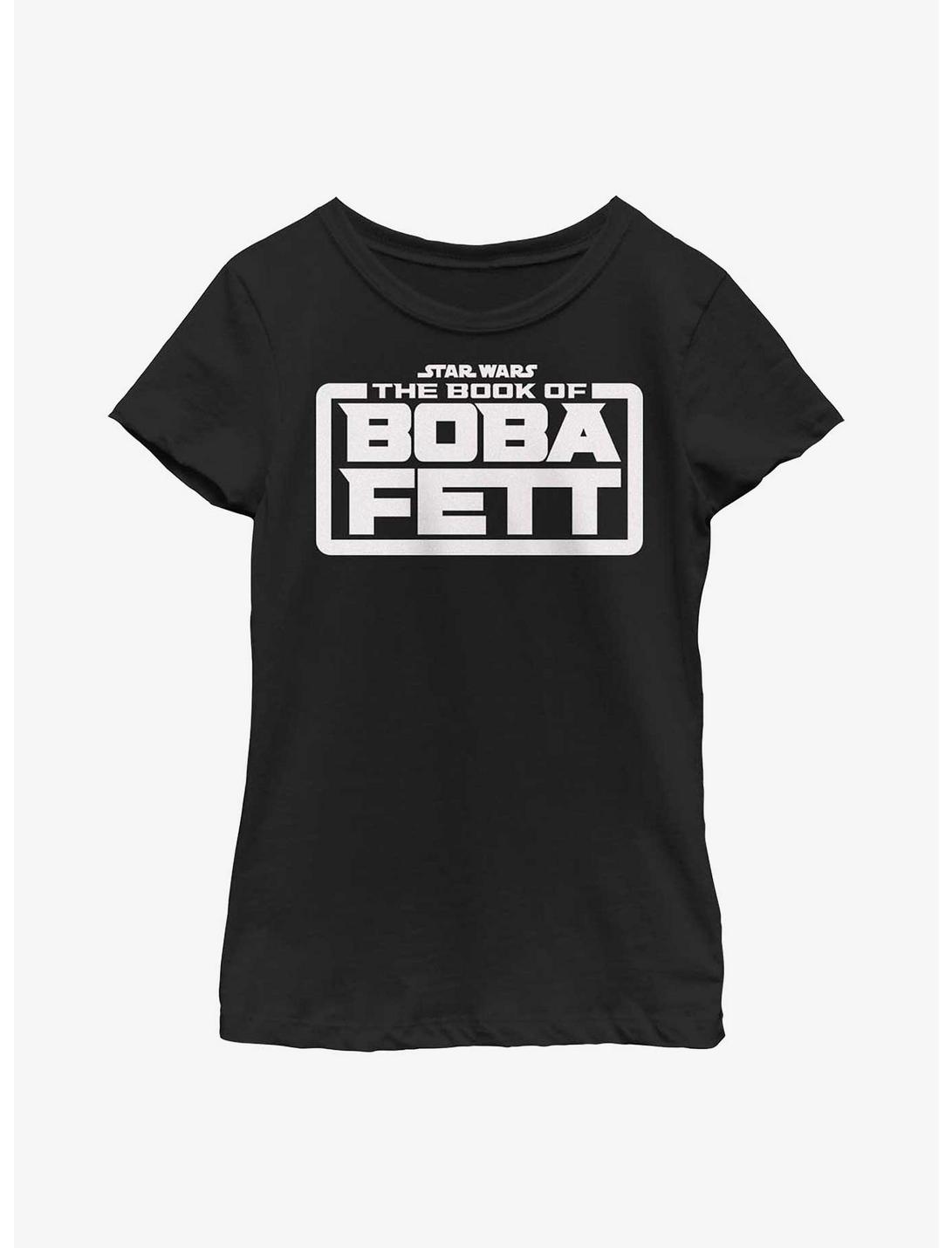 Star Wars The Book Of Boba Fett Basic Logo Youth Girls T-Shirt, BLACK, hi-res