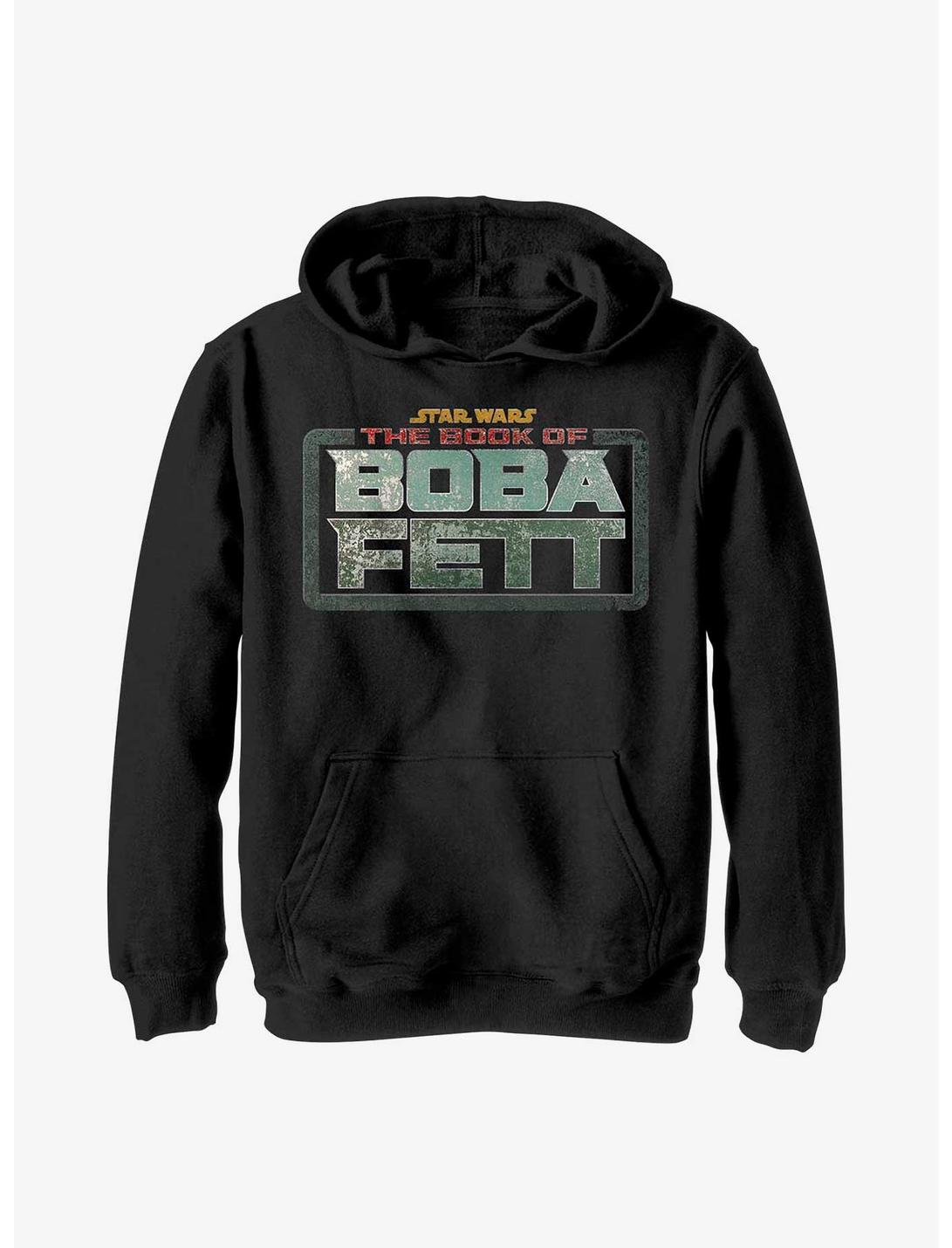 Star Wars The Book Of Boba Fett Main Logo Colors Youth Hoodie, BLACK, hi-res