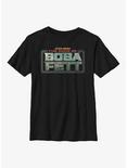Star Wars The Book Of Boba Fett Main Logo Colors Youth T-Shirt, BLACK, hi-res
