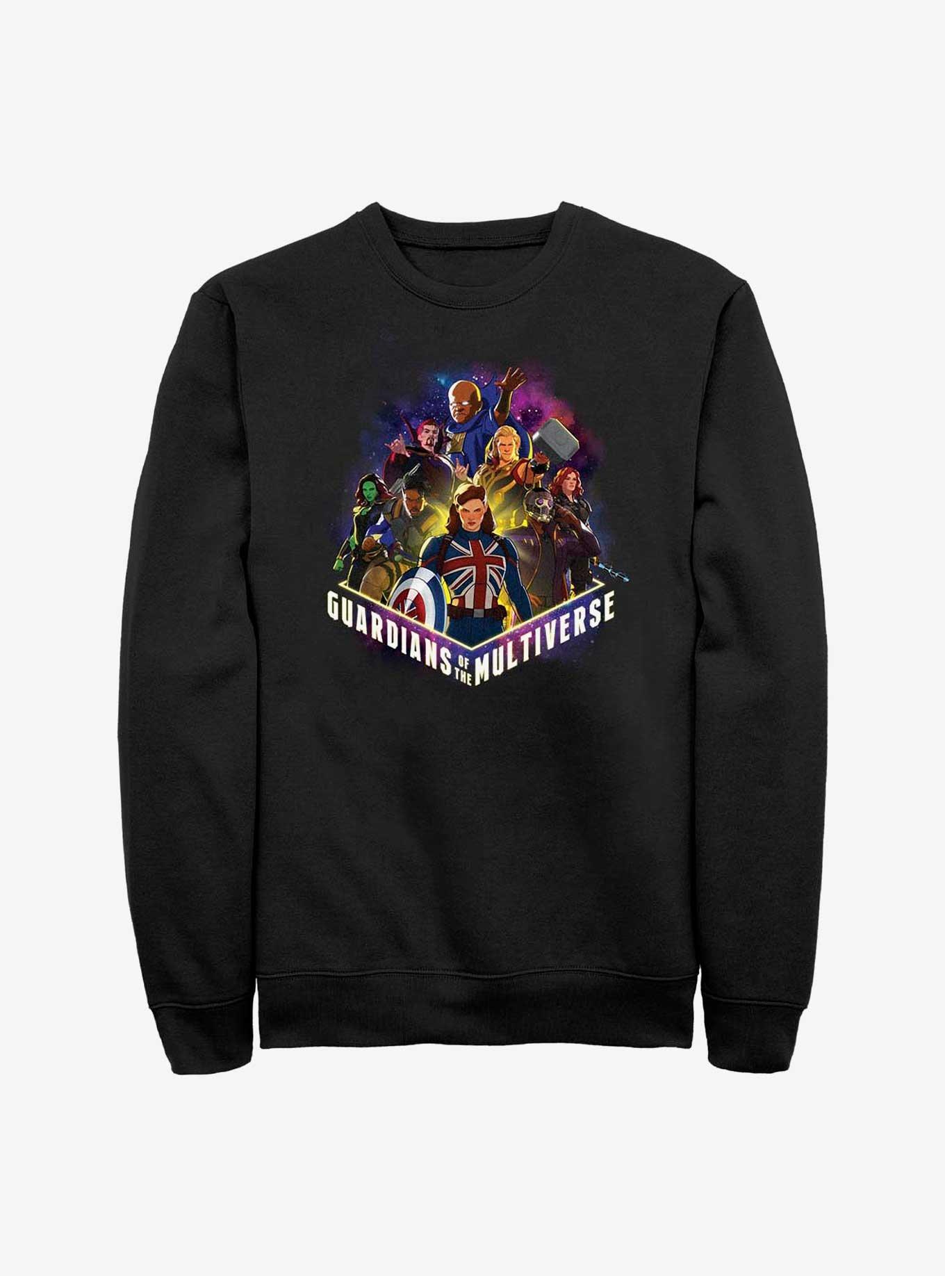 Marvel What If?? Guardians Of The Multiverse Team Up Sweatshirt, BLACK, hi-res