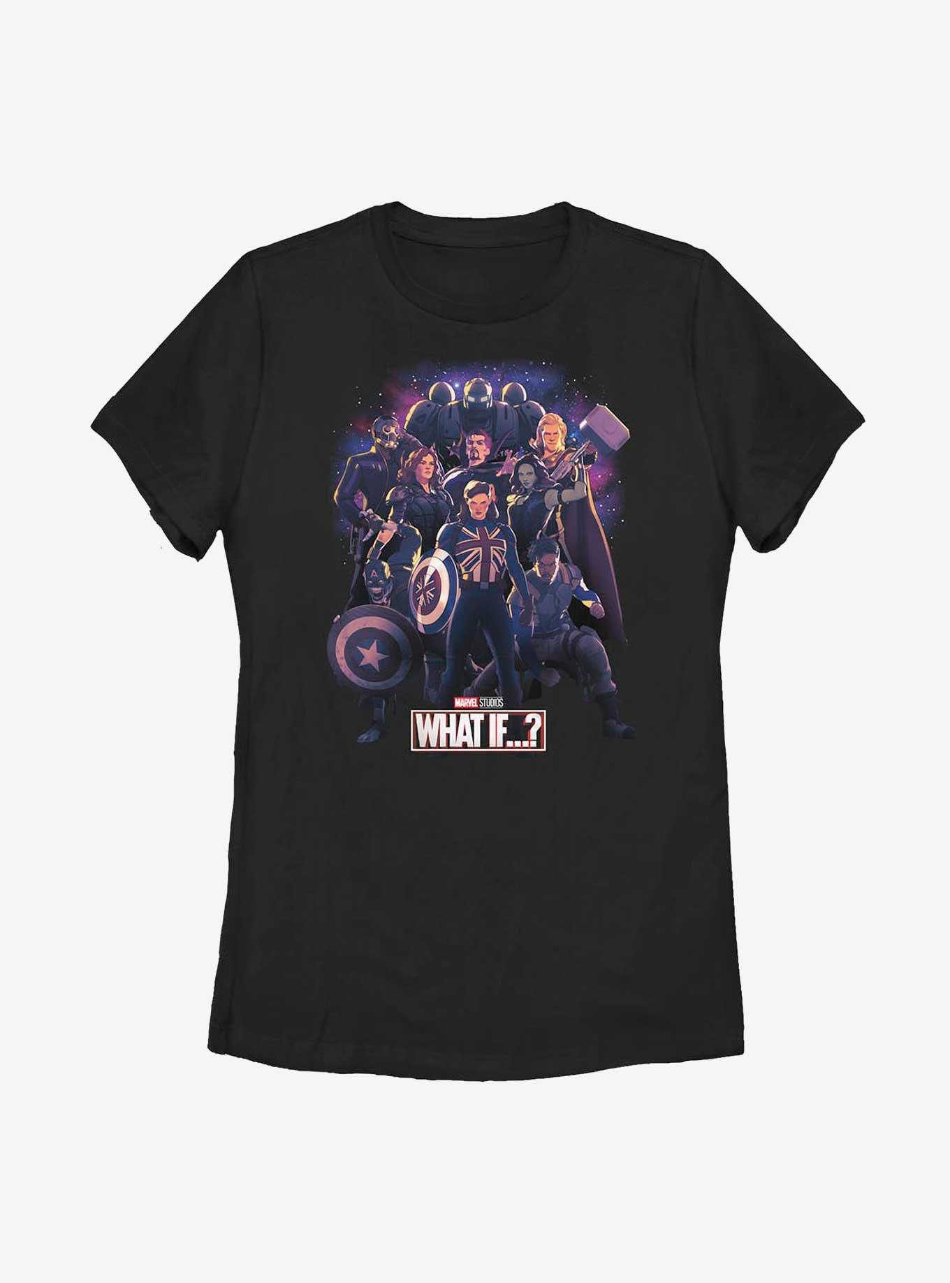 Marvel What If?? Guardins Of The Multiverse Group Womens T-Shirt, BLACK, hi-res
