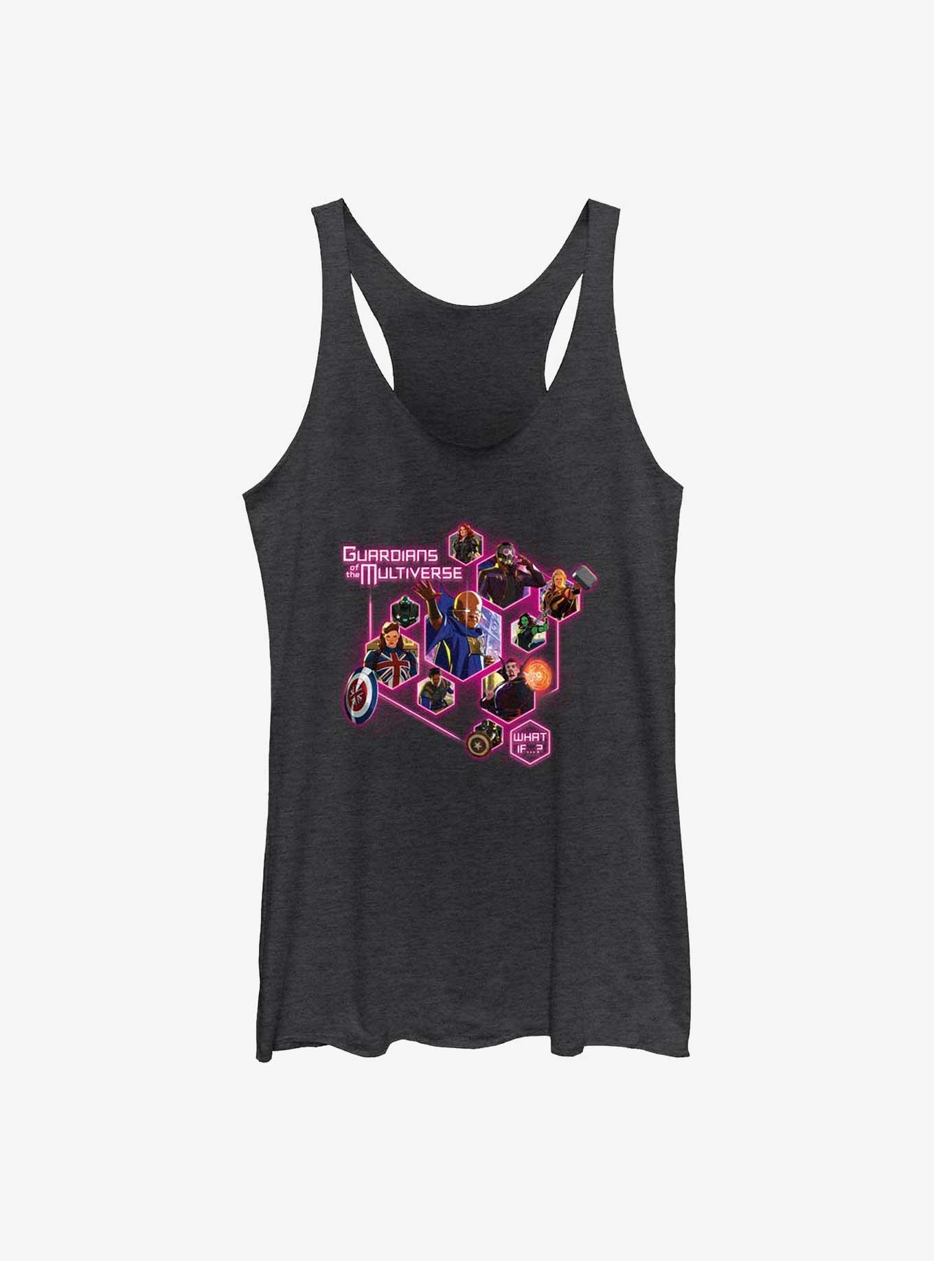Marvel What If?? Guardians Of The Multiverse Pods Womens Tank Top, BLK HTR, hi-res