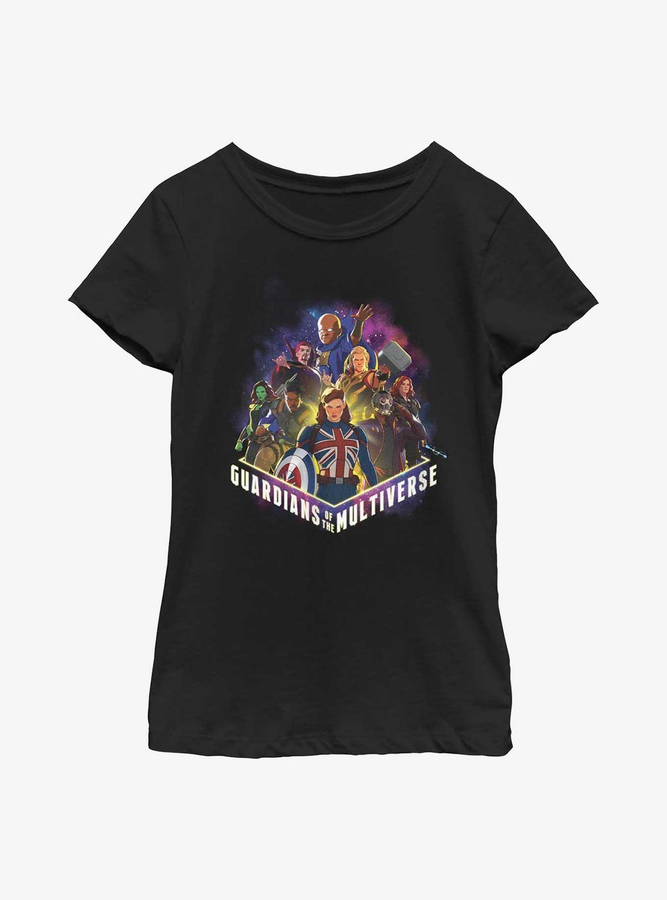 Marvel What If?? Guardians Of The Multiverse Team Up Youth Girls T-Shirt, , hi-res