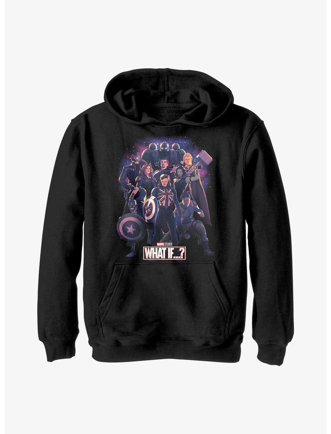 Marvel What If?? Guardians Of The Multiverse Group Youth Hoodie, BLACK, hi-res