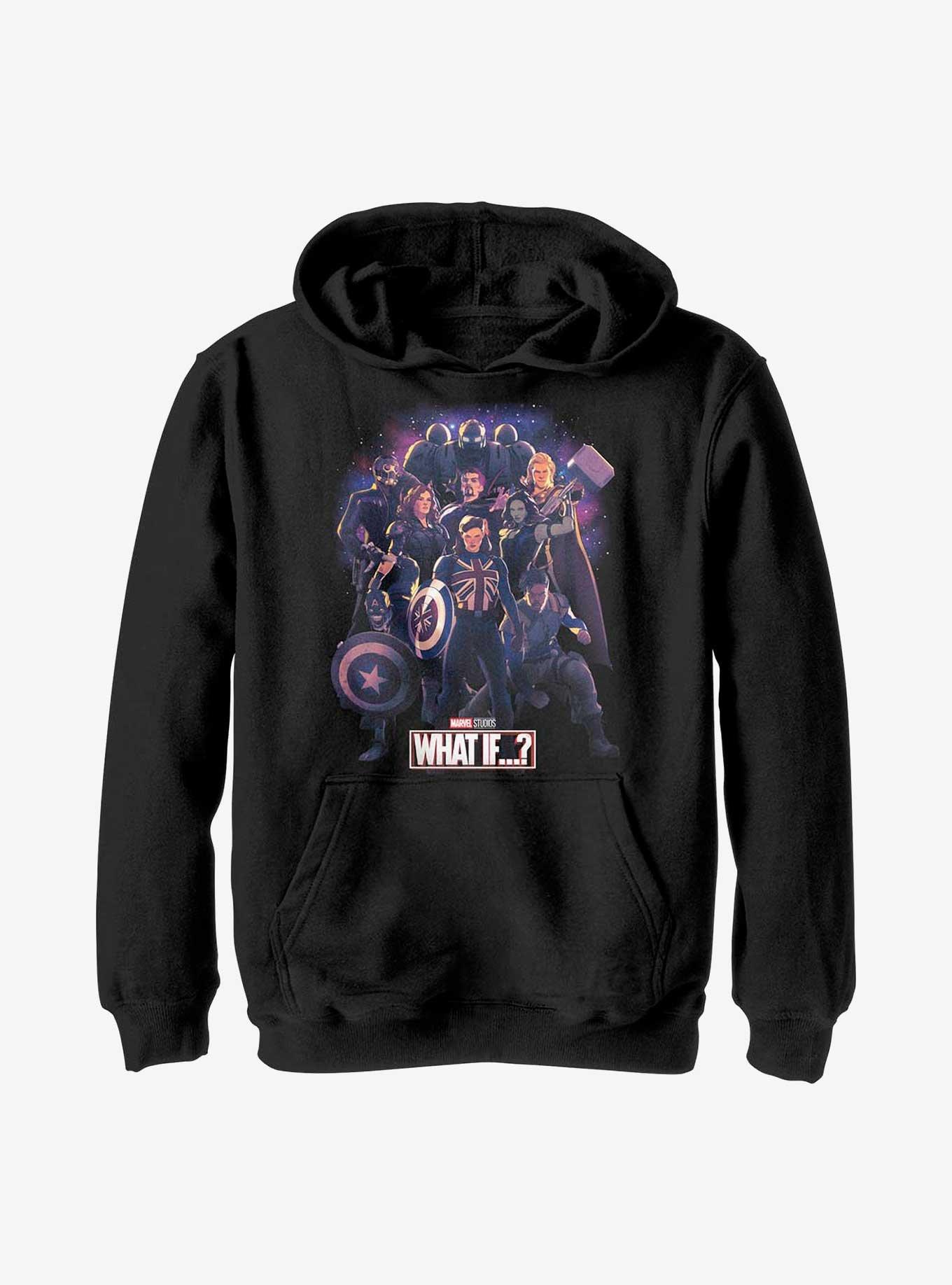 Marvel What If?? Guardians Of The Multiverse Group Youth Hoodie, BLACK, hi-res