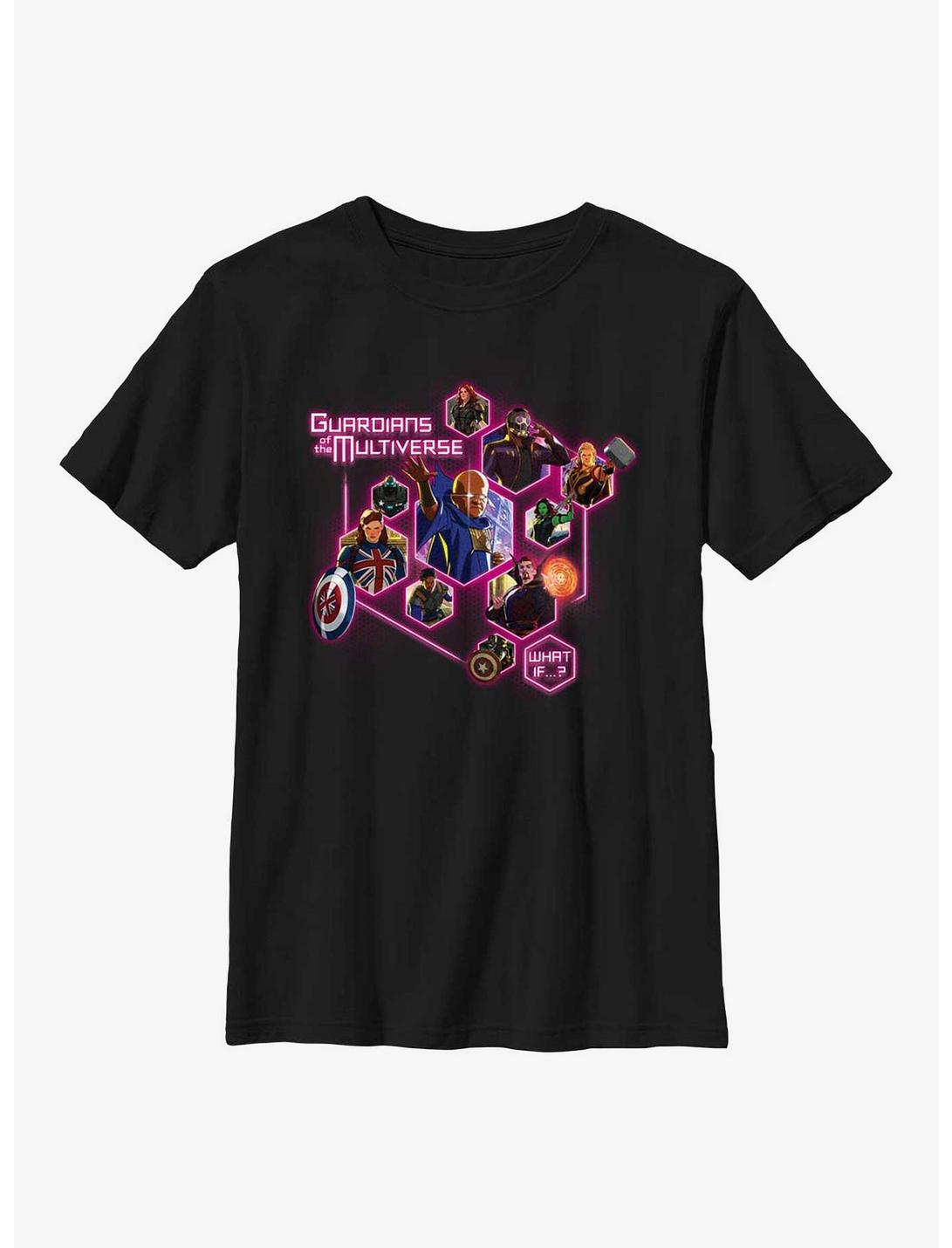 Marvel What If?? Guardians Of The Multiverse Pods Youth T-Shirt, BLACK, hi-res